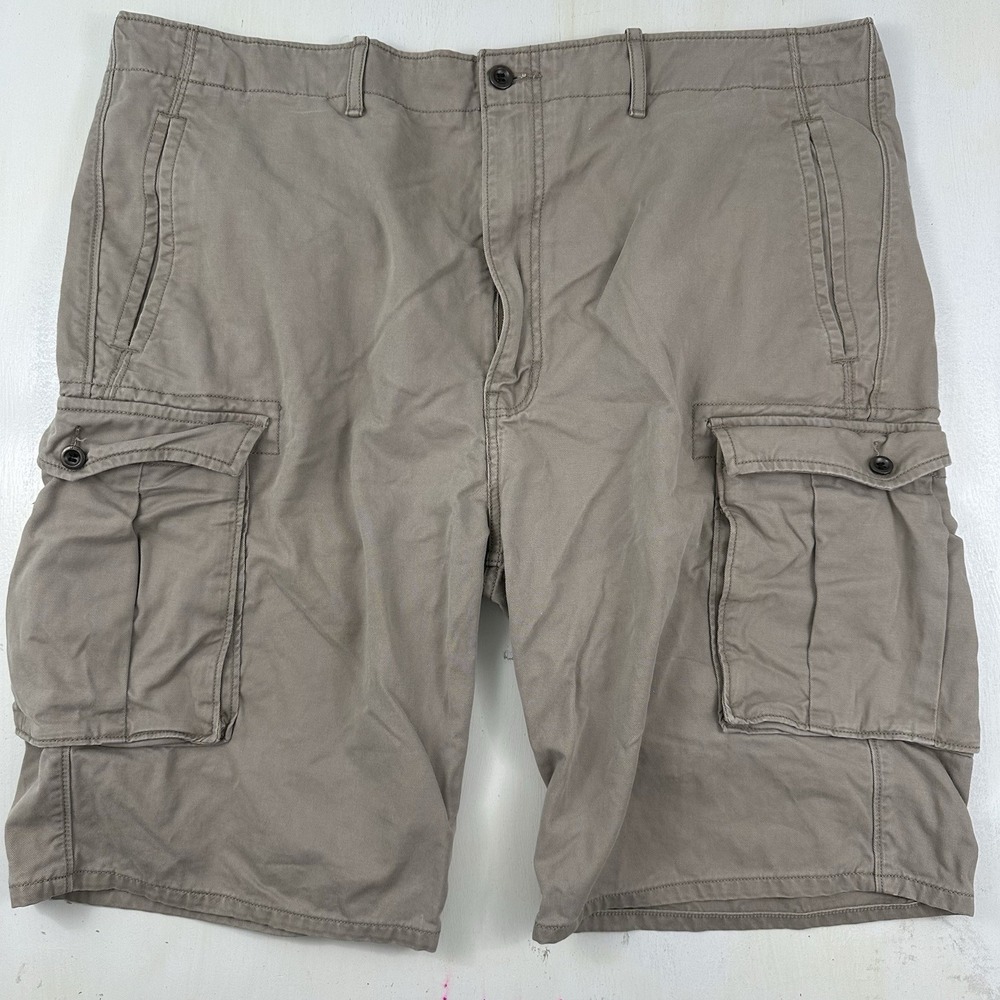 Y2K Levi's Baggy Cargo Shorts Men Khaki Actual 43 x 11 Grunge White Tab Military - Picture 5 of 14